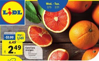 Lidl Cara cara oranges offer