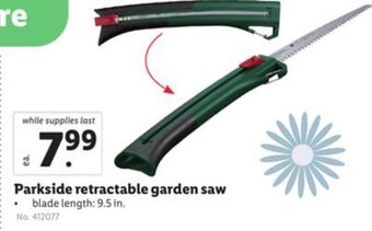 Lidl Parkside retractable garden saw offer
