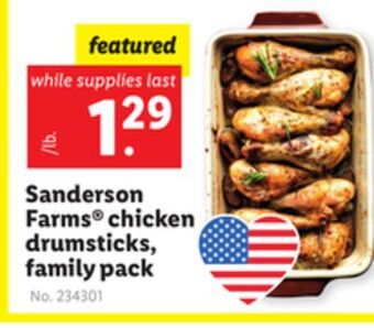 Lidl Sanderson farms® chicken drumsticks, family pack offer