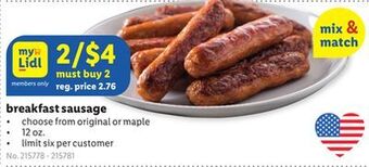 Lidl Breakfast sausage offer