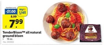 Lidl Tenderbison™ all natural ground bison offer