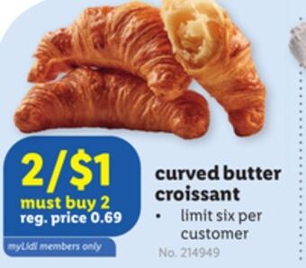 Lidl Curved butter croissant offer