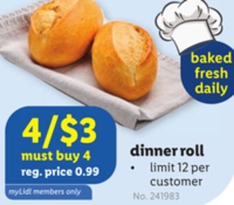 Lidl Dinner roll offer