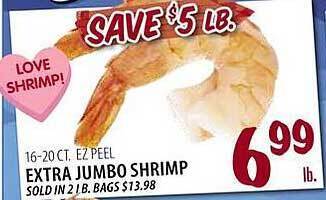 Karns Extra jumbo shrimp offer