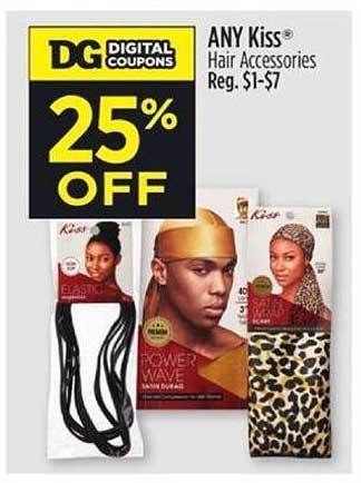Dollar General Any kiss hair accessories offer