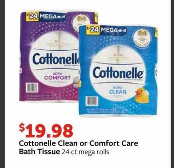 Fareway Cottonelle clean or comfort care bath tissue offer