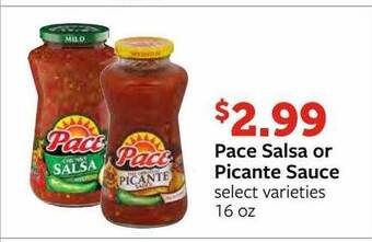 Fareway Pace salsa or picante sauce offer