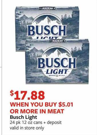 Fareway Busch light offer