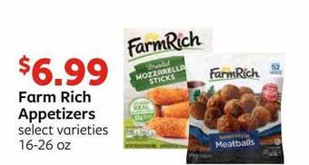 Fareway Farm rich appetizers offer