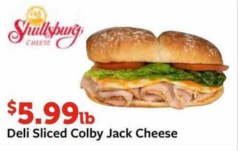 Fareway Deli sliced colby jack cheese offer