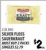 Karns Silver floss sauerkraut offer