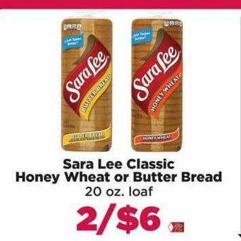Tops Sara lee classic honey wheat or butter bread offer