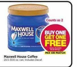Tops Maxwell house coffee offer