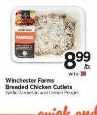 Tops Winchester farms breaded chicken cutlets offer