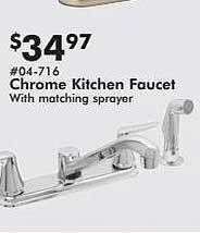 Valu Home Centers Chrome kitchen faucet offer