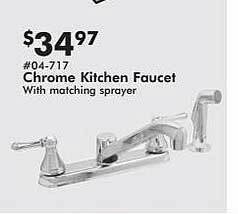 Valu Home Centers Chrome kitchen faucet offer