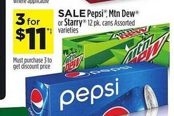 Dollar General Pepsi, mtn dew or starry offer