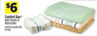 Dollar General Comfort bay bath towels or washcloths offer