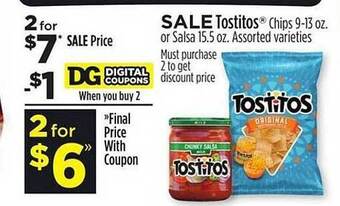 Dollar General Tostitos chips offer