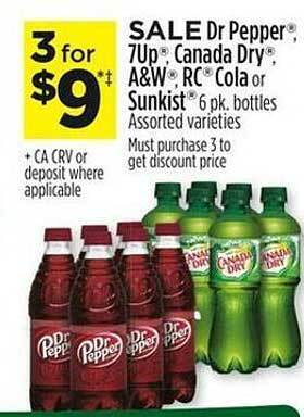 Dollar General Dr pepper, 7up, canada dry, a&w, rc cola or sunkist offer