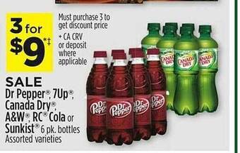 Dollar General Dr pepper, 7up, canada dry a&w, rc cola or sunkist offer