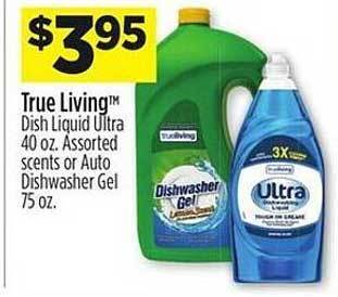 Dollar General True living dish liquid ultra offer