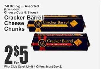 Key Food Cracker barrel cheese chunks offer