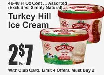 Key Food Turkey hill ice cream offer