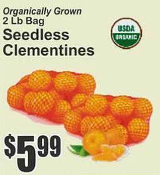 Key Food Seedless clementines offer