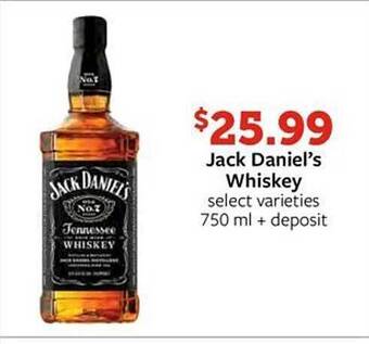 Fareway Jack daniel's whiskey offer