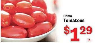 Food Depot Roma tomatoes offer
