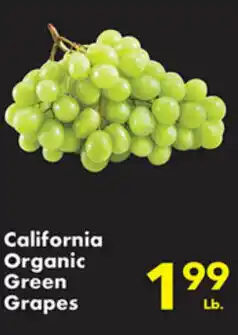 California Organic Green Grapes