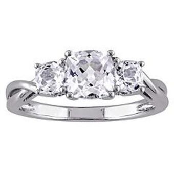 Kohl's Stella grace 10k white gold lab-created white sapphire & diamond accent engagement ring offer
