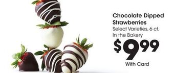 Kroger Chocolate dipped strawberries offer