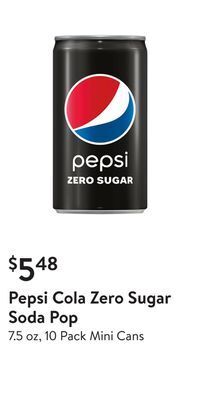 Walmart Pepsi cola zero sugar soda pop offer