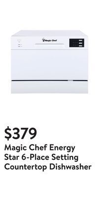 Walmart Magic chef energy star 6-place setting countertop dishwasher offer