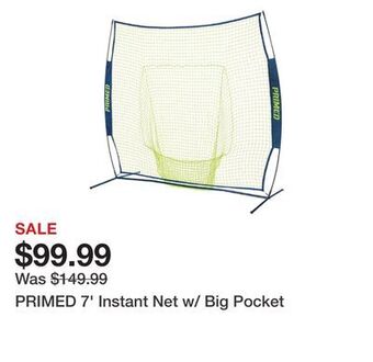Dick's Sporting Goods Primed 7' instant net w/ big pocket offer