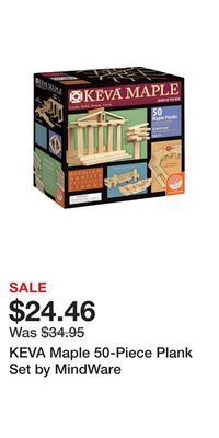 Kohl's Keva maple 50-piece plank set by mindware offer