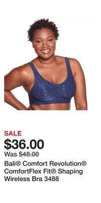 Kohl's Bali® comfort revolution® comfortflex fit® shaping wireless bra 3488 offer