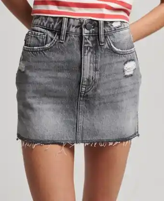 Vintage denim mini skirt