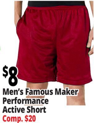 Ocean State Job Lot Men's famous maker performance active short offer