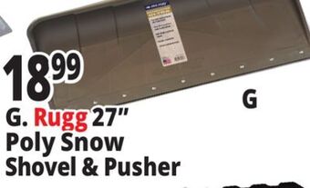 Ocean State Job Lot Rugg 27" poly snow shovel & pusher offer