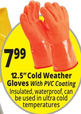 Ocean State Job Lot 12.5" cold weather gloves with pvc coating offer
