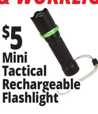Ocean State Job Lot Mini tactical rechargeable flashlight offer