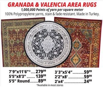 Ocean State Job Lot Granada & valencia area rugs offer