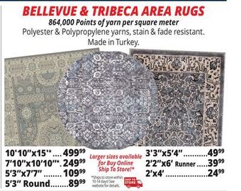 Ocean State Job Lot Bellevue & tribeca area rugs offer