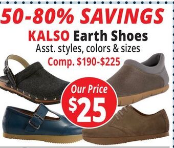 Ocean State Job Lot Kalso earth shoes offer
