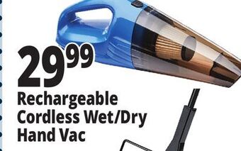 Ocean State Job Lot Rechargeable cordless wet/dry hand vac offer