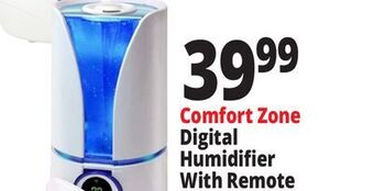 Ocean State Job Lot Comfort zone digital humidifier with remote offer