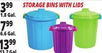 Ocean State Job Lot Storage bins with lids offer